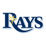 Rays logo featuring a star and bold blue text for Tampa Bay Rays.