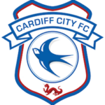 Cardiff City FC emblem featuring a bluebird and red lion.