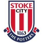 Stoke City emblem featuring Hercules pillars and club name, 1863 founding year.