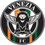 Venezia FC logo featuring a winged lion with Irish flag colours.
