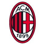 AC Milan football club logo with red and black stripes and cross, 1899.