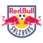 Red Bull Salzburg logo featuring Hercules Pillars with football and bulls.