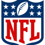 NFL logo featuring a shield with stars and a football in the centre.