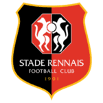 Official Stade Rennais FC badge with red, black, and white design.